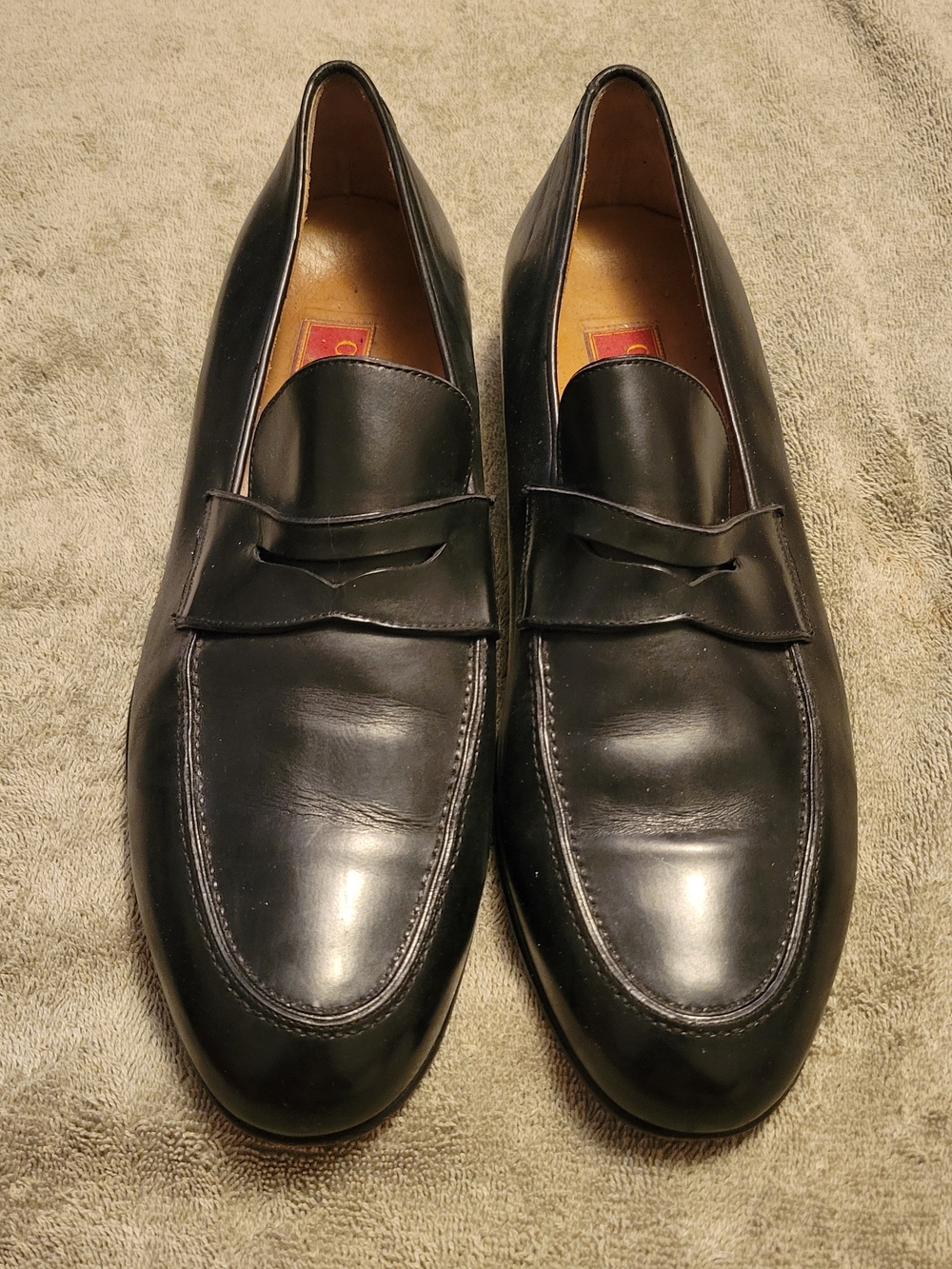 Cole Haan Black Leather Penny Loafers 10 1/2